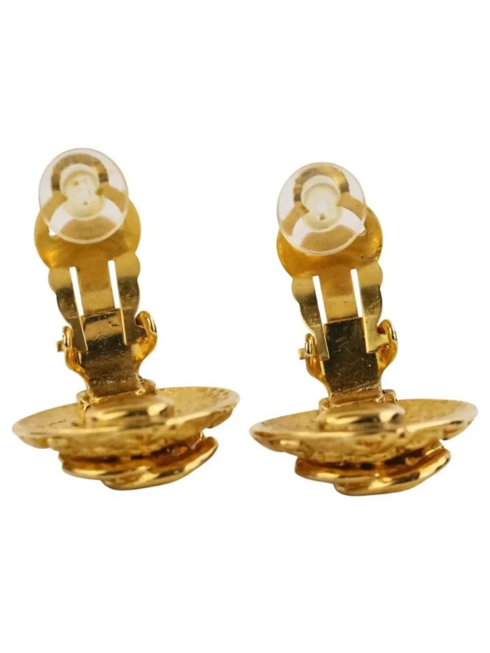 Chanel Vintage CC Logo Clip Earrings Gold